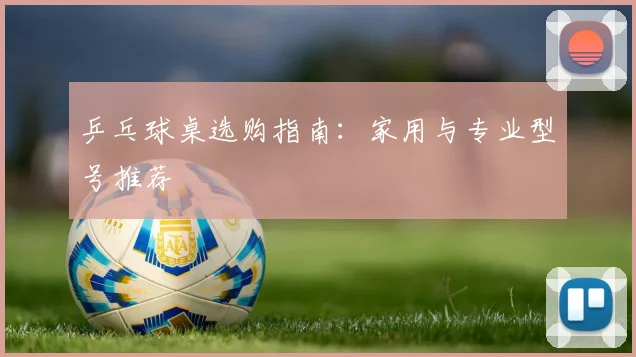 乒乓球桌选购指南:家用与专业型号推荐
